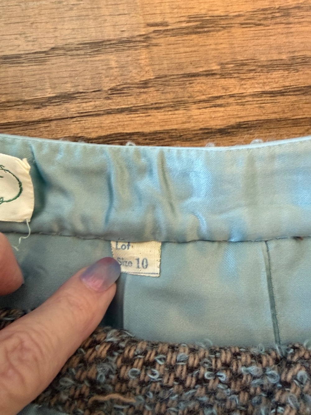 Vintage Samuel Robert Tweed Bouclé Pencil Skirt - Picture 6 of 6